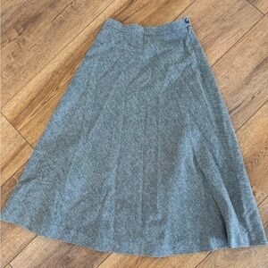 Vintage Cordon of Philadelphia Chic Heather Gray Wool Lined A-Line Skirt / 10